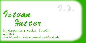 istvan hutter business card